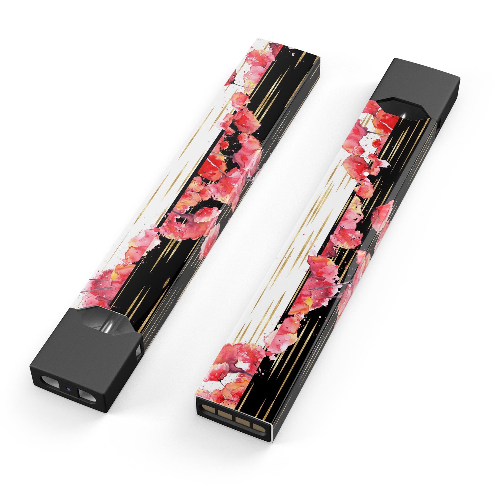 Karamfila Watercolo Poppies V5 skin-wrap for JUUL device featuring vibrant poppy design and protective layers.